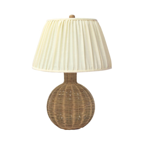 TOV Pallora Cream & Natural Rattan Table Lamp