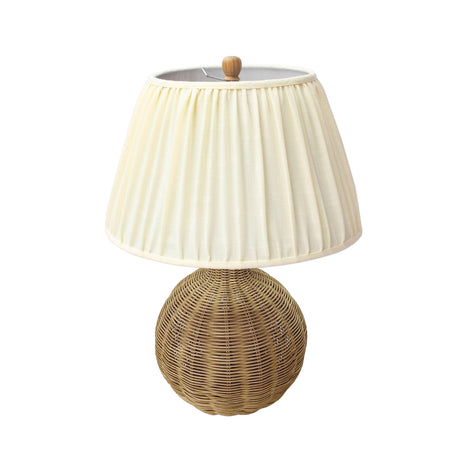 TOV Pallora Cream & Natural Rattan Table Lamp