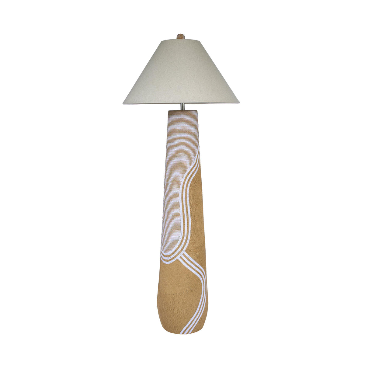 TOV Harlee Natural Woven Floor Lamp