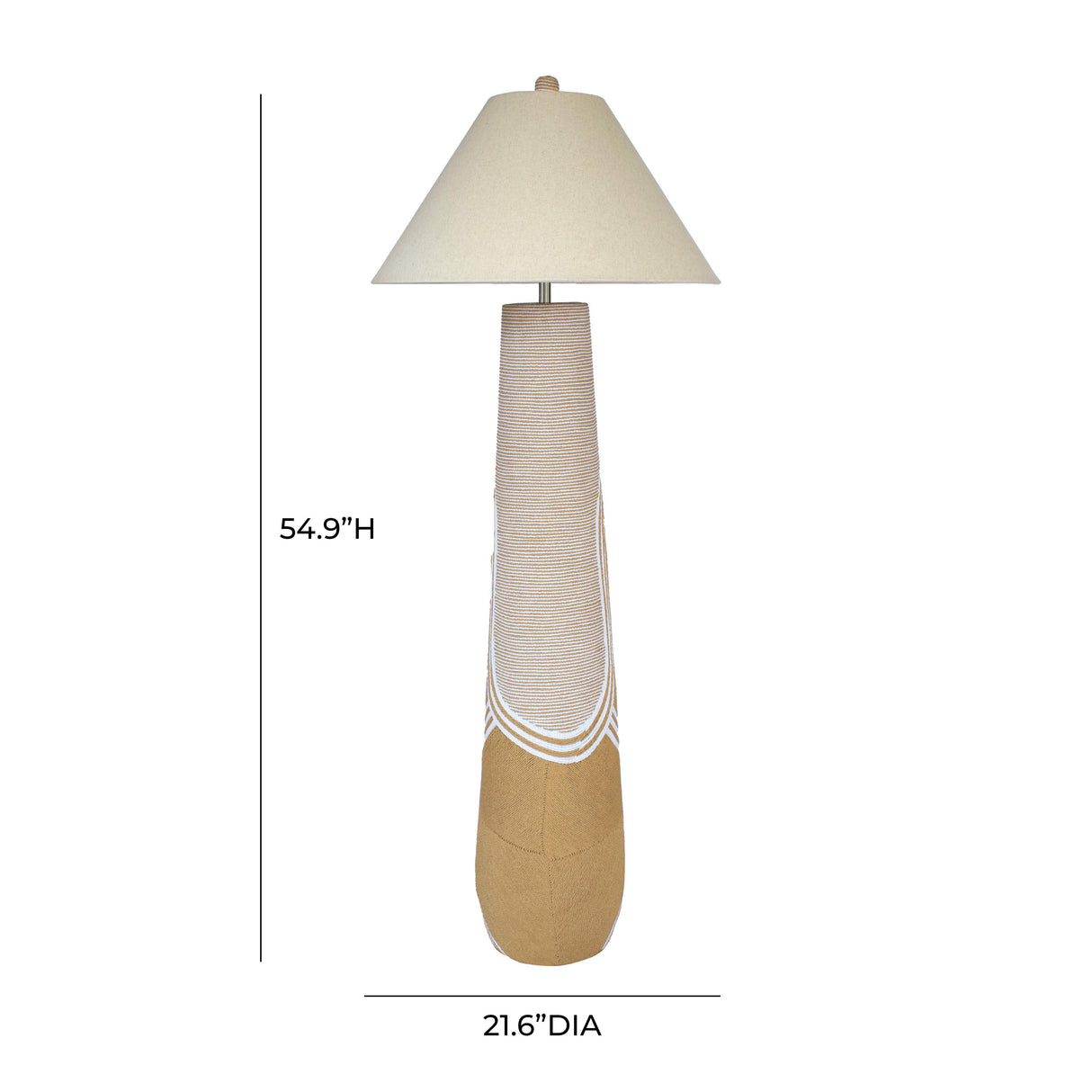 TOV Harlee Natural Woven Floor Lamp