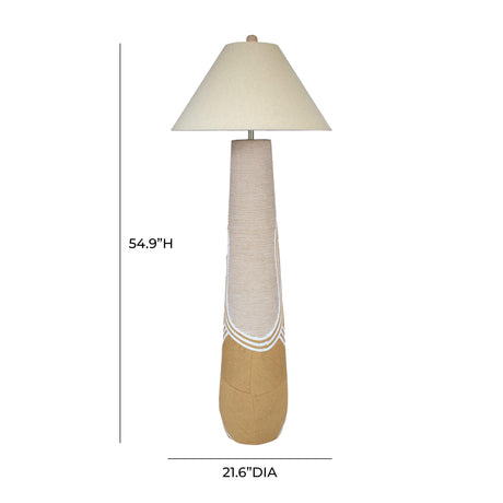 TOV Harlee Natural Woven Floor Lamp