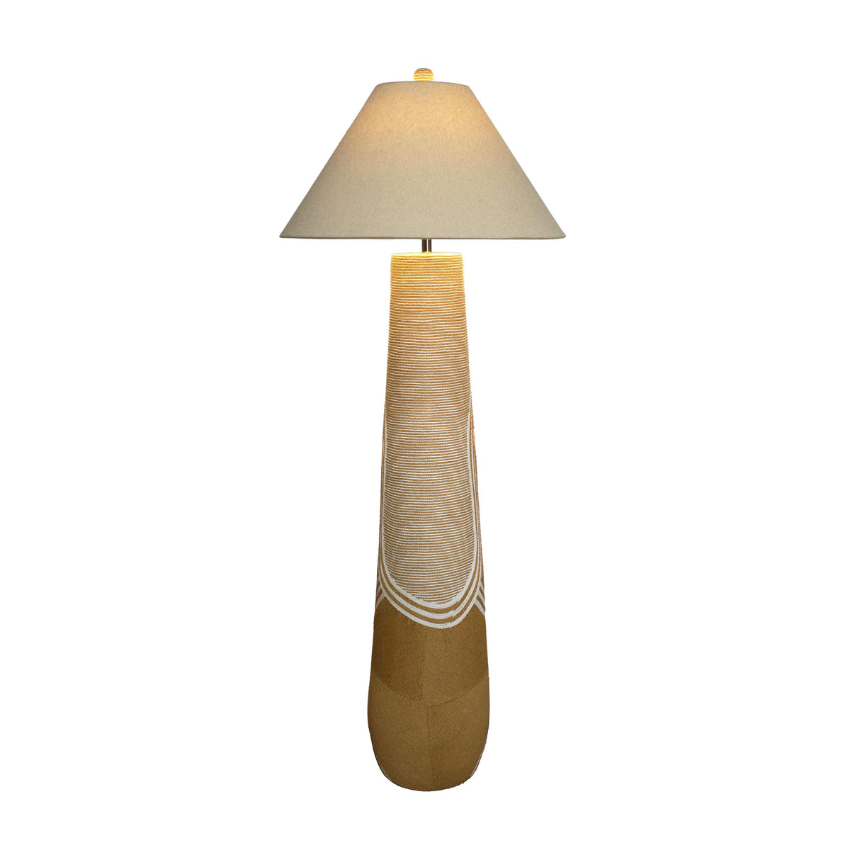 TOV Harlee Natural Woven Floor Lamp