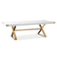 TOV Adeline White Lacquer Dining Table