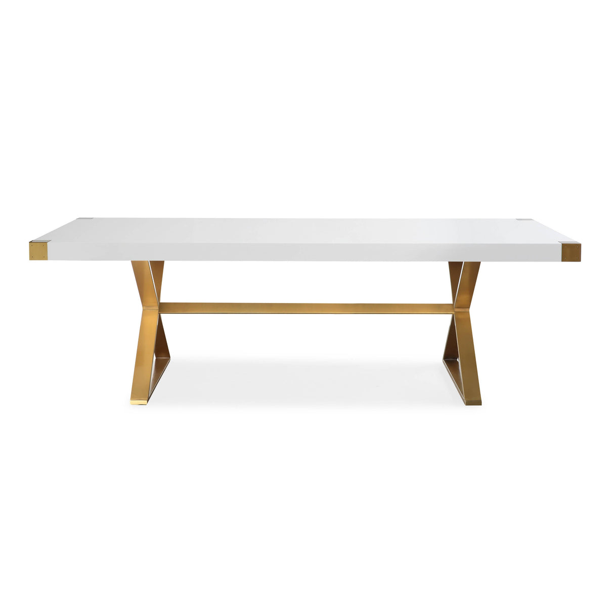 TOV Adeline White Lacquer Dining Table