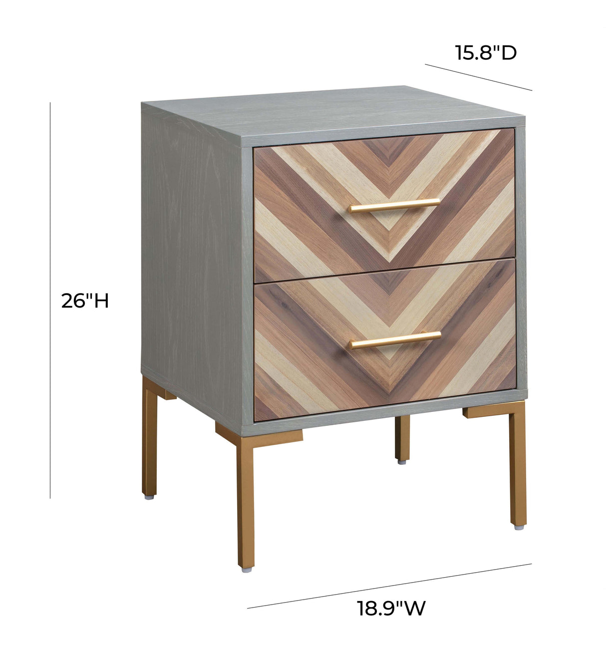TOV Quinn Grey Side Table