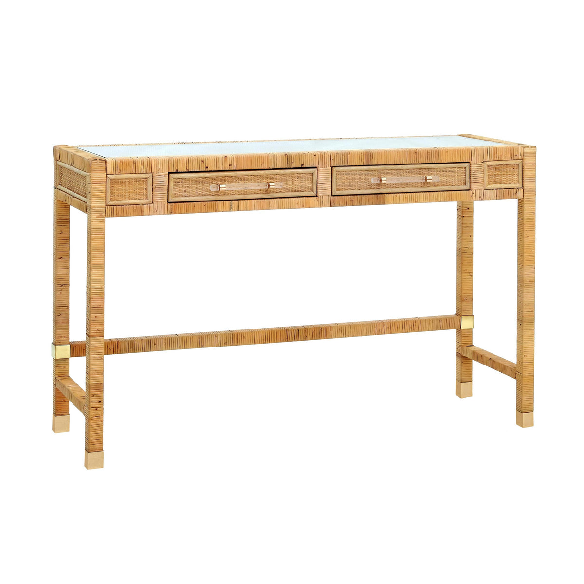 TOV Amara Natural Rattan Desk