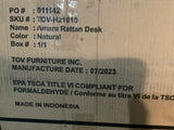 TOV Amara Natural Rattan Desk