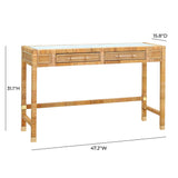 TOV Amara Natural Rattan Desk