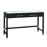 TOV Amara Charcoal Rattan Desk