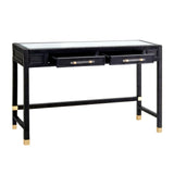 TOV Amara Charcoal Rattan Desk