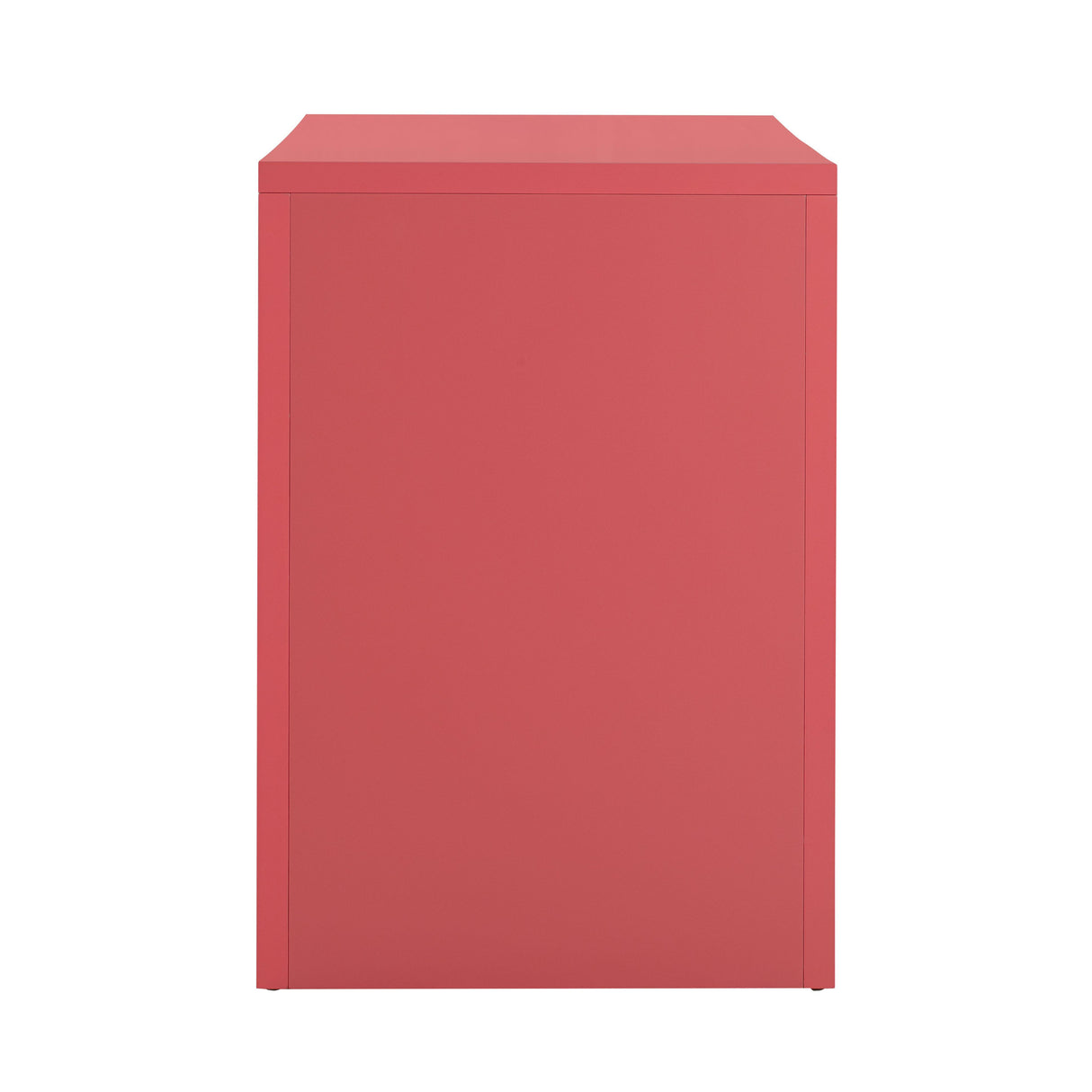 TOV Suzie Coral Pink & Rattan Executive Desk