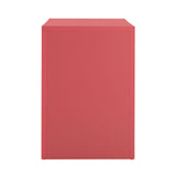 TOV Suzie Coral Pink & Rattan Executive Desk