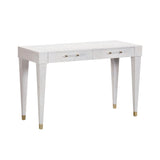TOV Brandyss White Burl Work Desk