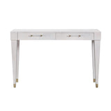 TOV Brandyss White Burl Work Desk