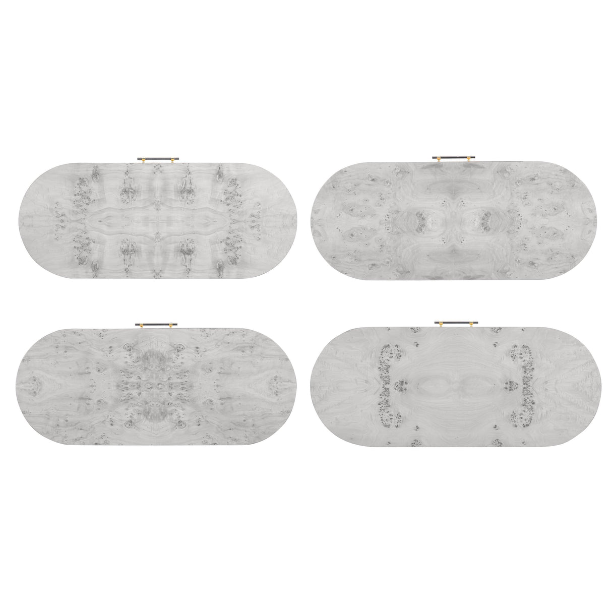 TOV Brandyss White Burl Work Desk