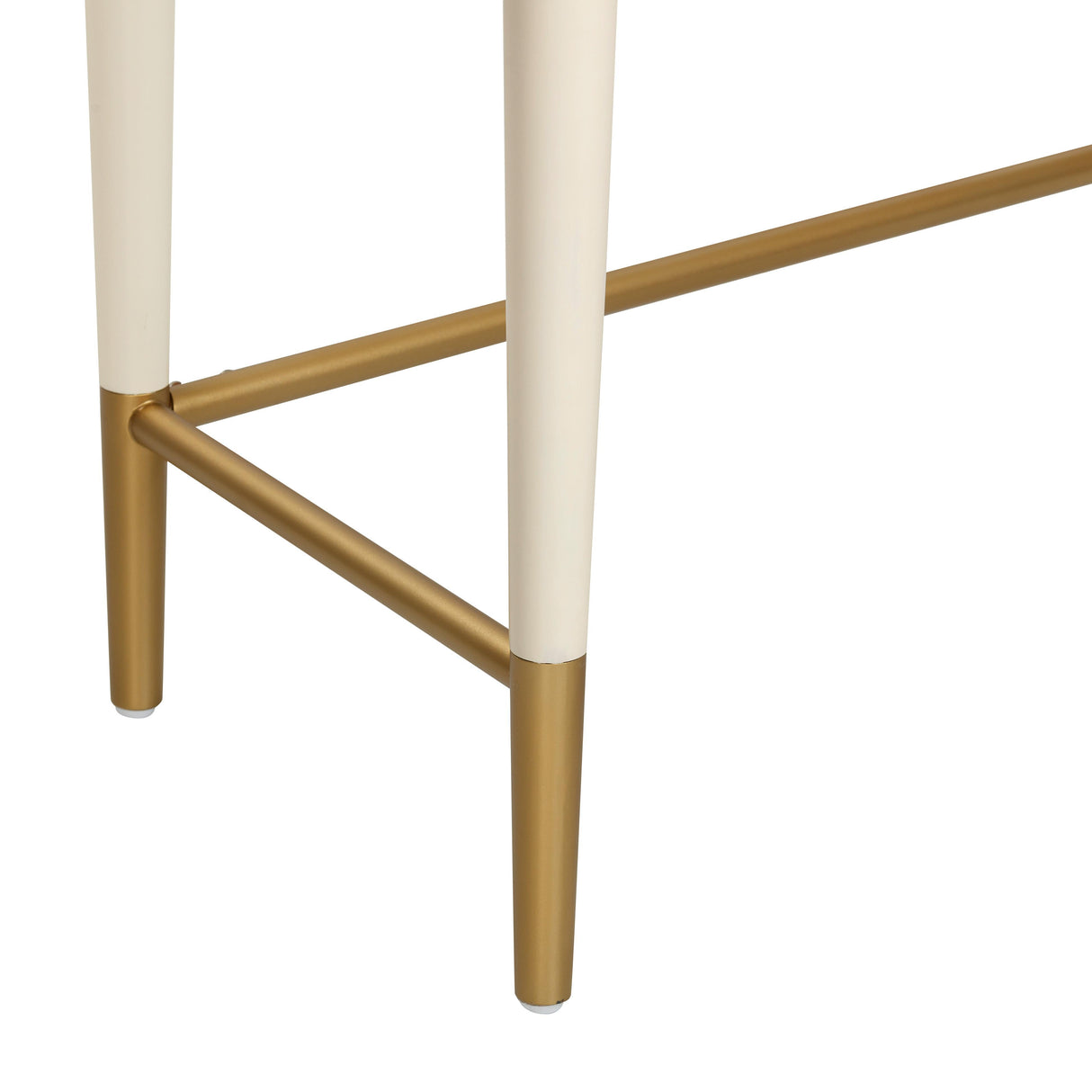 TOV Penelope Cream Vegan Leather Wrapped Vanity Desk