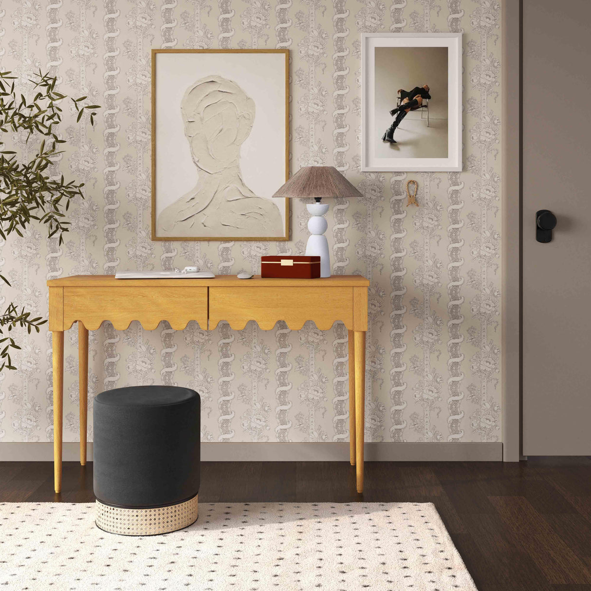 TOV Oodle Natural Ash 2-Drawer Desk