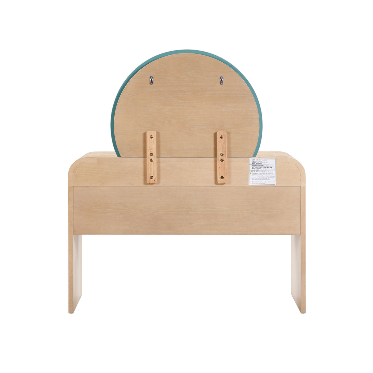 TOV Moonrise Natural Ash 2-Drawer Vanity Desk