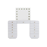 TOV Hollywood White Desk with Vanity Mirror