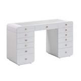 TOV Hollywood White Desk with Vanity Mirror