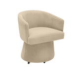 TOV Kristen Taupe Upcycled Chenille Rolling Desk Chair