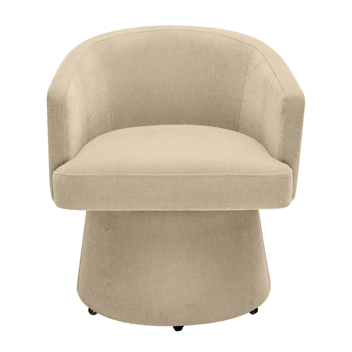 TOV Kristen Taupe Upcycled Chenille Rolling Desk Chair