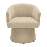 TOV Kristen Taupe Upcycled Chenille Rolling Desk Chair
