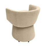 TOV Kristen Taupe Upcycled Chenille Rolling Desk Chair