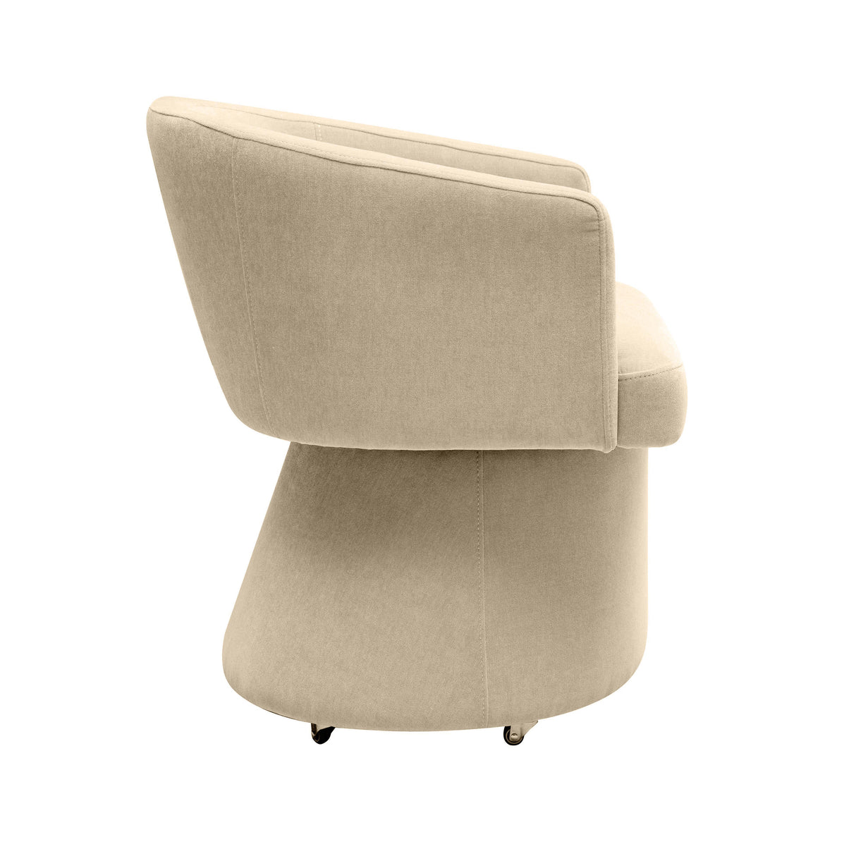 TOV Kristen Taupe Upcycled Chenille Rolling Desk Chair