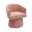 TOV Kristen Pink Upcycled Chenille Rolling Desk Chair