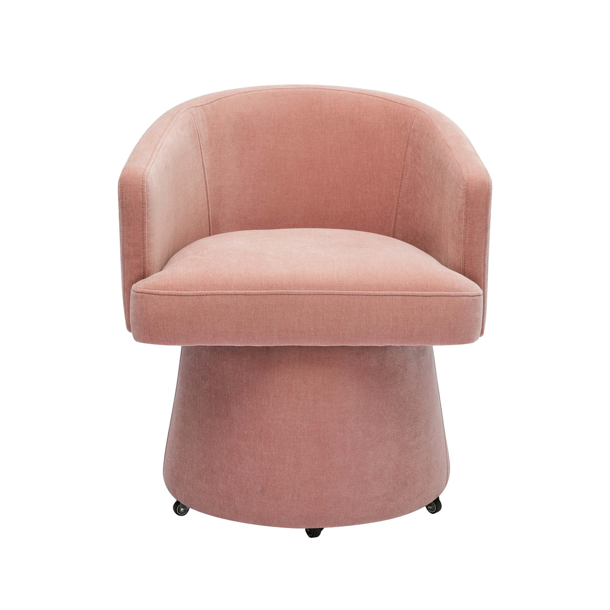 TOV Kristen Pink Upcycled Chenille Rolling Desk Chair