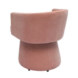 TOV Kristen Pink Upcycled Chenille Rolling Desk Chair