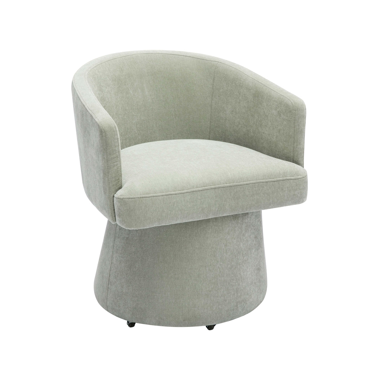 TOV Kristen Light Green Upcycled Chenille Rolling Desk Chair