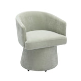 TOV Kristen Light Green Upcycled Chenille Rolling Desk Chair