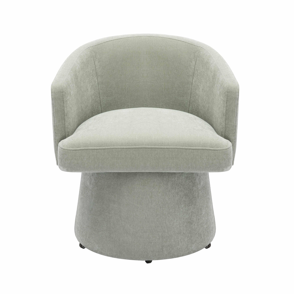 TOV Kristen Light Green Upcycled Chenille Rolling Desk Chair
