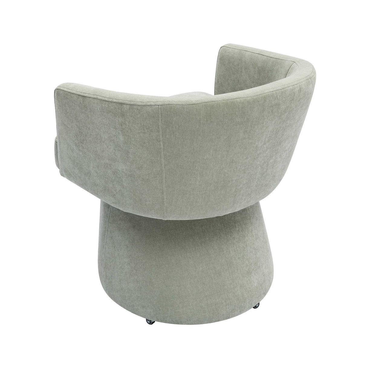 TOV Kristen Light Green Upcycled Chenille Rolling Desk Chair