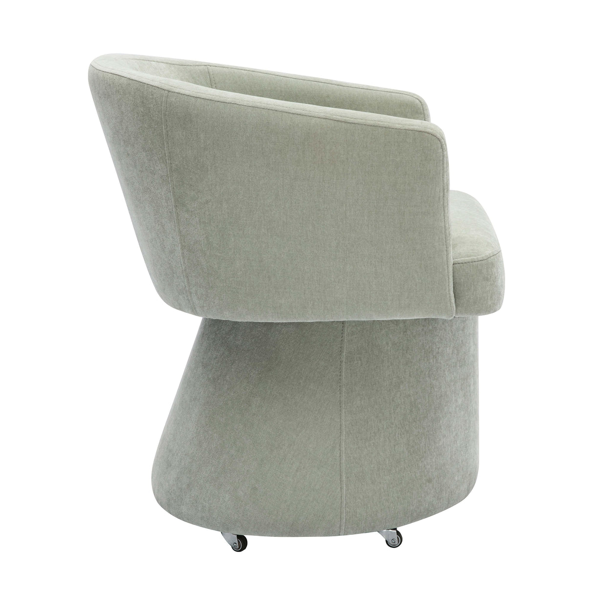 TOV Kristen Light Green Upcycled Chenille Rolling Desk Chair