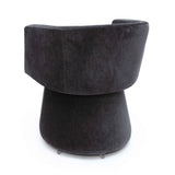 TOV Kristen Black Upcycled Chenille Rolling Desk Chair