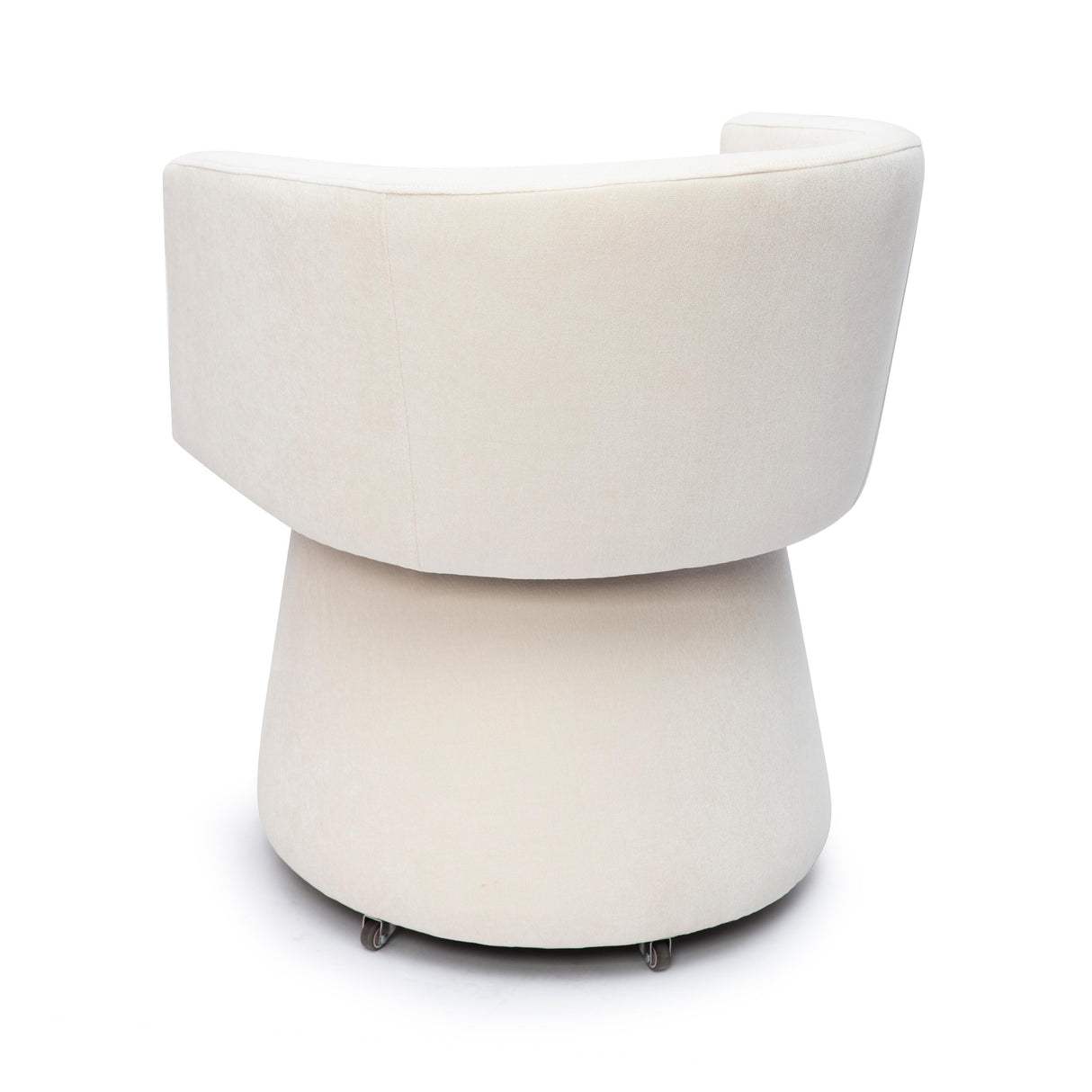 TOV Kristen Cream Upcycled Chenille Rolling Desk Chair