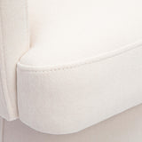 TOV Kristen Cream Upcycled Chenille Rolling Desk Chair