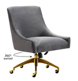 TOV Beatrix Grey Office Swivel Chair