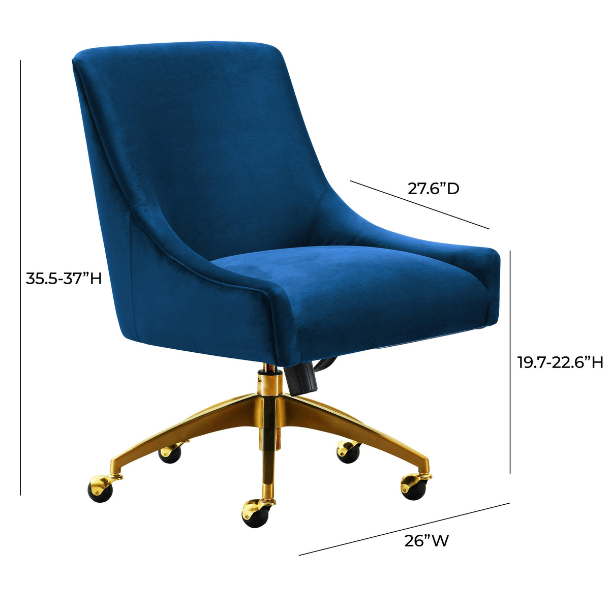 TOV Beatrix Navy Office Swivel Chair