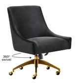 TOV Beatrix Black Office Swivel Chair