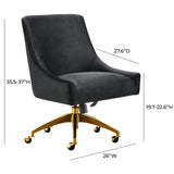 TOV Beatrix Black Office Swivel Chair