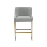 TOV Lisa Grey Pleated Velvet Dining Chair