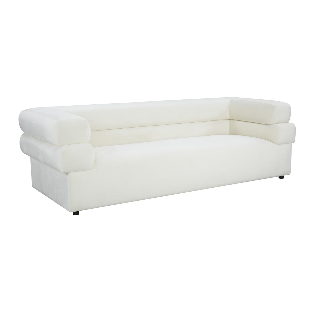 TOV Elsa Cream Velvet Sofa