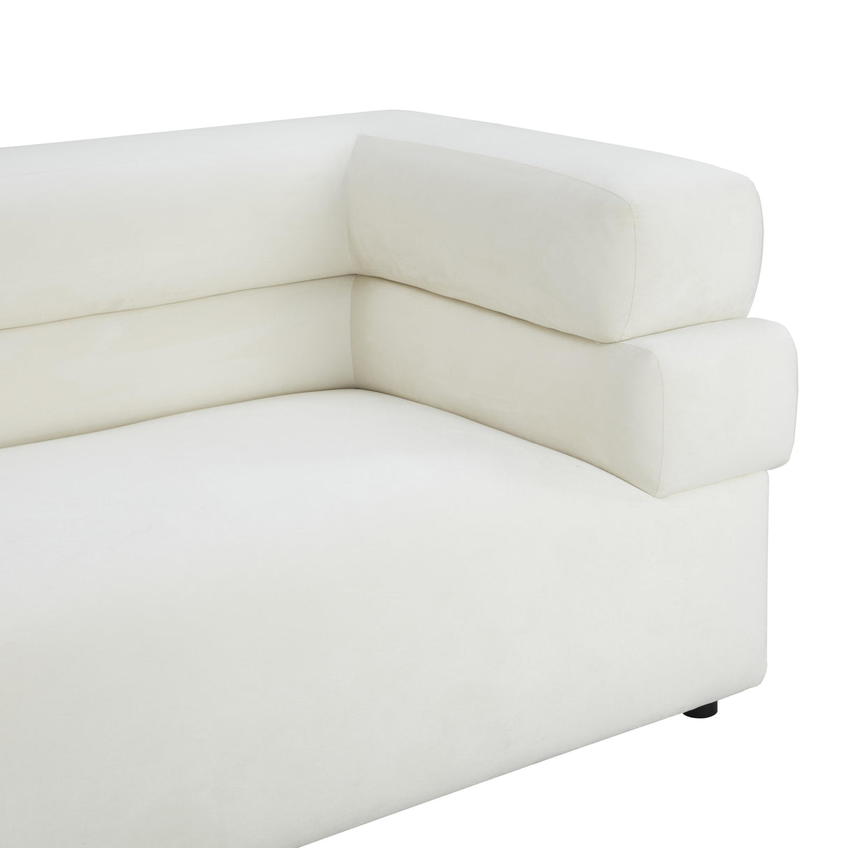 TOV Elsa Cream Velvet Sofa