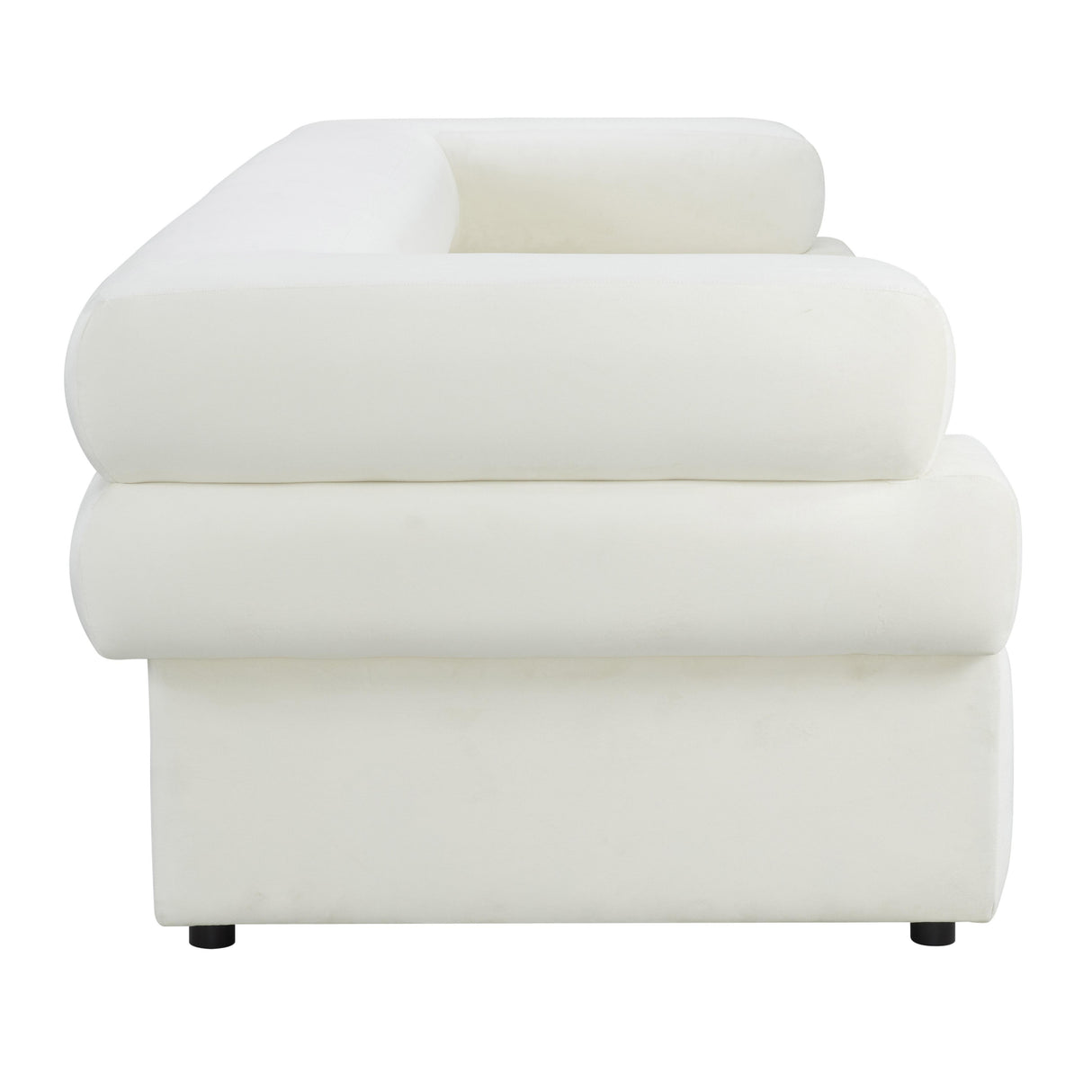 TOV Elsa Cream Velvet Sofa