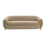 TOV Lina Cafe Au Lait Brown Velvet Sofa