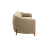 TOV Lina Cafe Au Lait Brown Velvet Sofa
